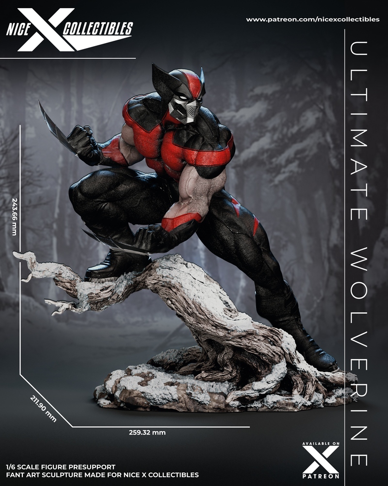 Nice X Collectibles - 万磁王 3D打印模型|Nice X Collectibles – New Ultimate Wolverine – Marvel Comics – 3D Print Model