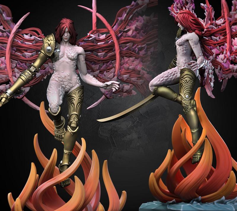 Dragun Studios - 马利妮 v2 - 3D打印模型|Dragun Studios – Malenia v2 – 3D Print Model STL