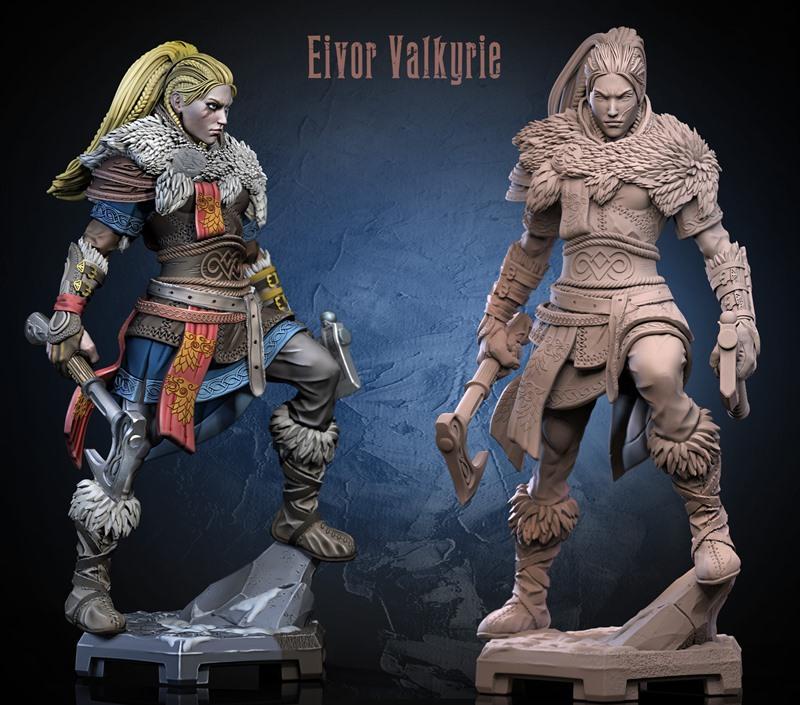 Dragun Studios - 瓦尔基里Eivor - 3D打印模型|Dragun Studios – Eivor Valkyrie – 3D Print Model STL