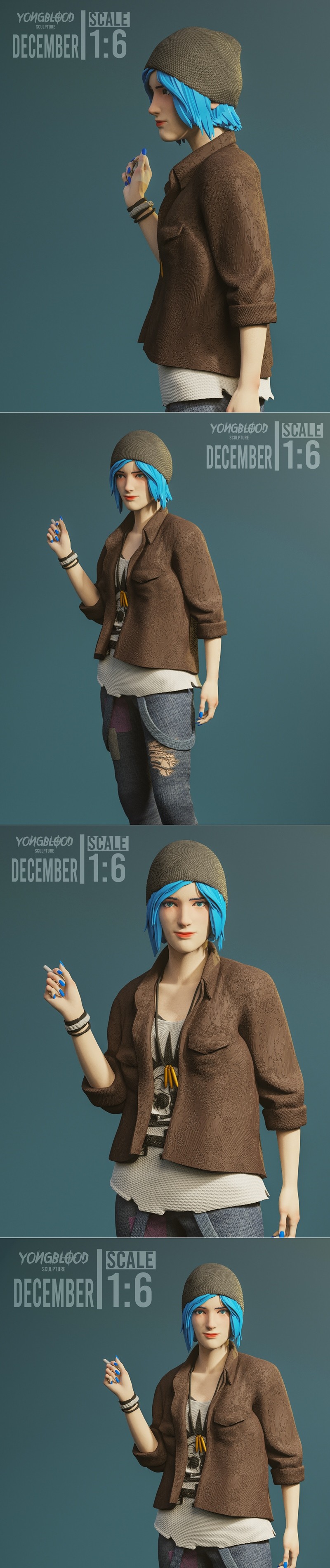 Yongblood Sculpture – Chloe Price – 3D Print Model STL