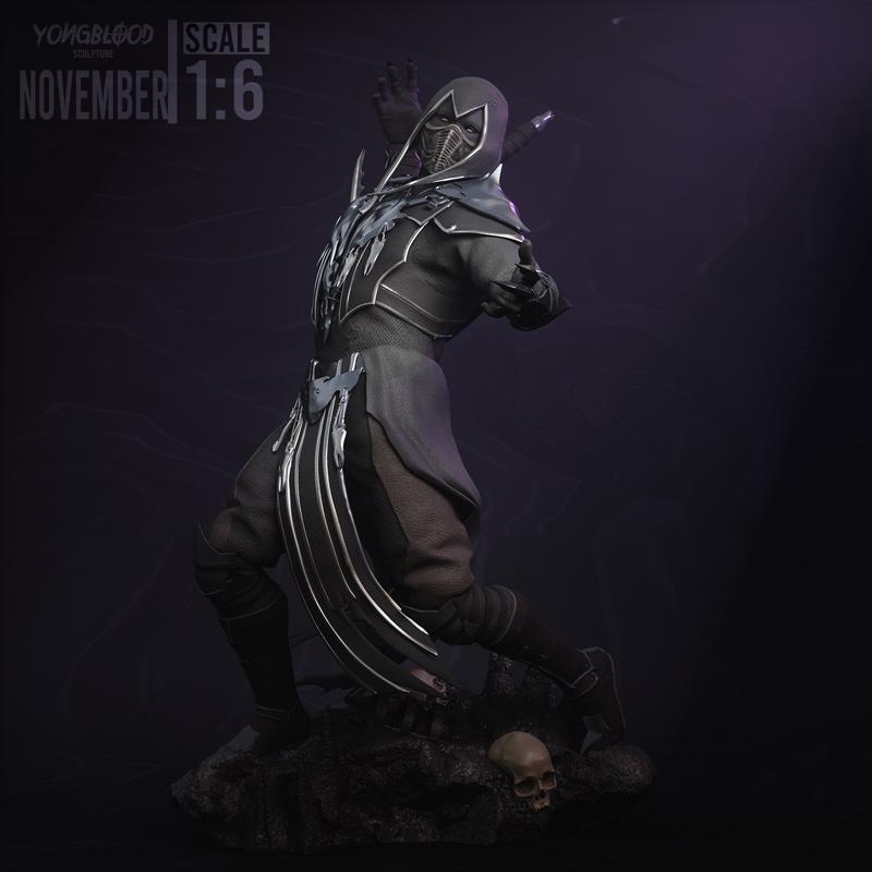 永血雕塑 - 没有希望的萨博特 - 3D打印模型|Yongblood Sculpture – Noob Saibot – 3D Print Model STL