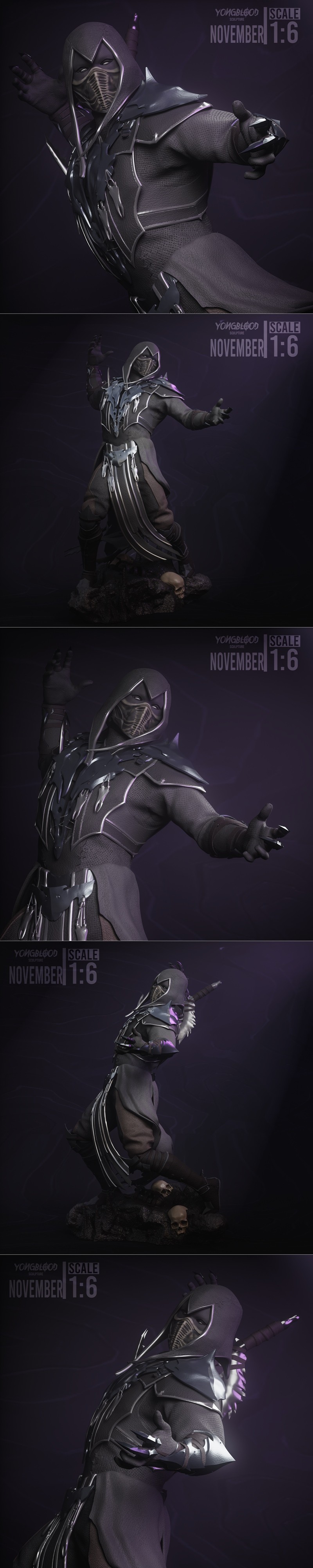 永血雕塑 - 没有希望的萨博特 - 3D打印模型|Yongblood Sculpture – Noob Saibot – 3D Print Model STL
