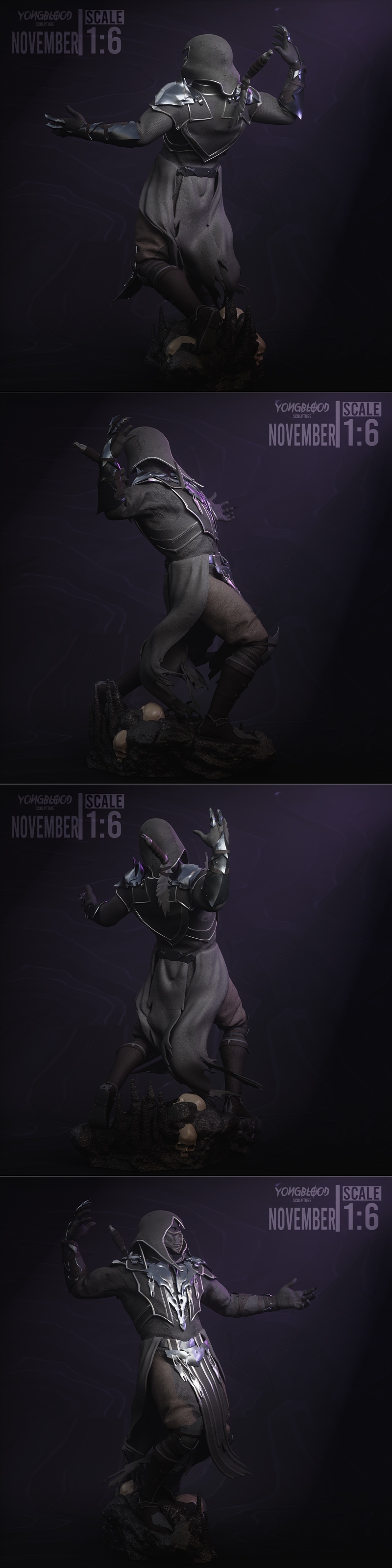 永血雕塑 - 没有希望的萨博特 - 3D打印模型|Yongblood Sculpture – Noob Saibot – 3D Print Model STL