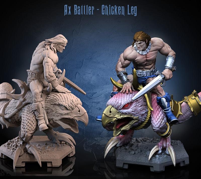 Dragun Studios《阿克巴特鸡腿》3D打印模型|Dragun Studios – Ax Battler Chicken Leg – 3D Print Model STL