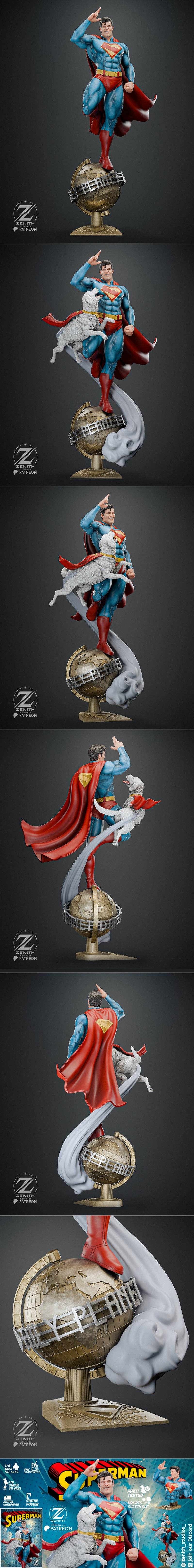 Zenith Studios – Superman & Krypto – 3D Print Model STL