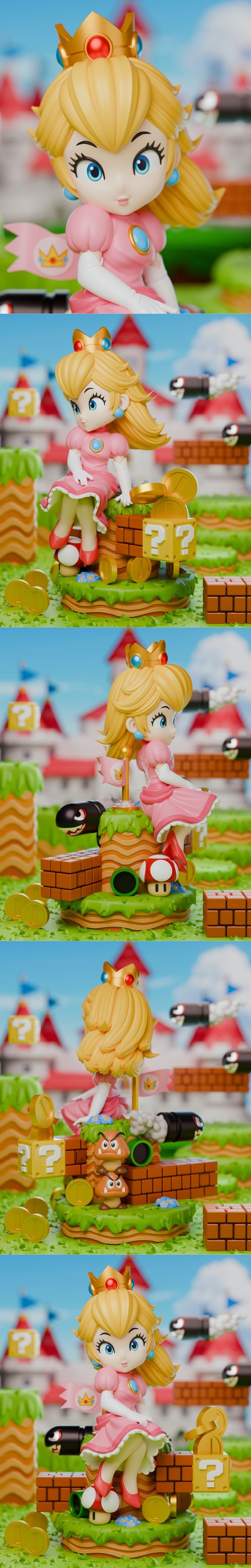 超级马里奥系列角色皮卡丘3D打印模型|Chibi Land Figures – Peach – Super Mario – Chibi – 3D Print Model STL
