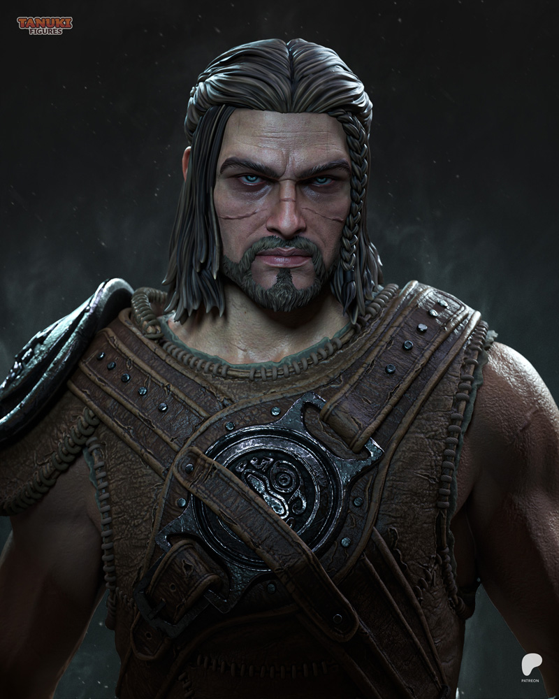 天空岛忍者模型——上古纪元3D打印雕塑|Tanuki Figures – Dovahkiin – Skyrim – 3D Print Model