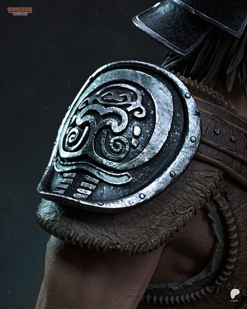 天空岛忍者模型——上古纪元3D打印雕塑|Tanuki Figures – Dovahkiin – Skyrim – 3D Print Model