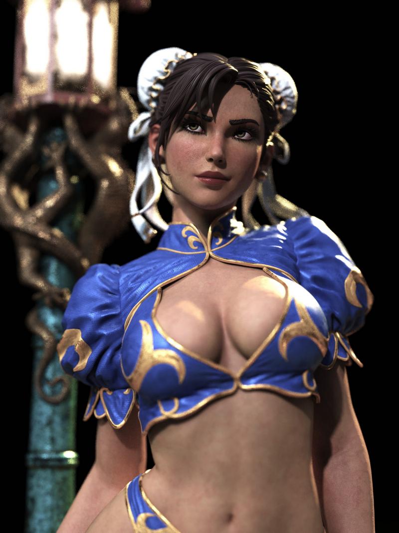 神龙工作室 - 银色战姬 - 巴哈姆特3D打印模型|God Link Studio – Chun-Li – 3D Print Model