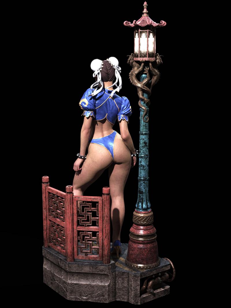 神龙工作室 - 银色战姬 - 巴哈姆特3D打印模型|God Link Studio – Chun-Li – 3D Print Model