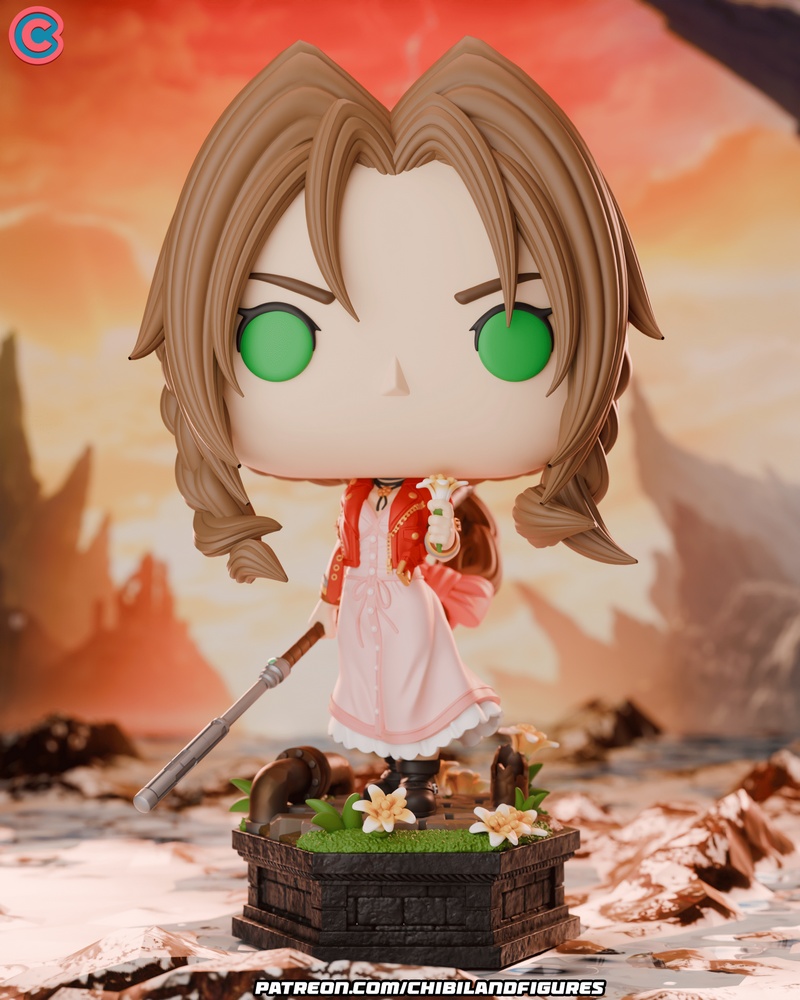 Chibi Land Figures – Aerith – Final Fantasy – Funko – 3D Print Model