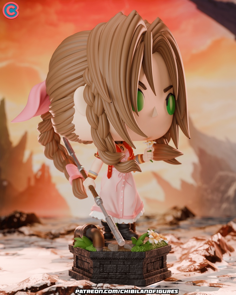 Chibi Land Figures – Aerith – Final Fantasy – Funko – 3D Print Model
