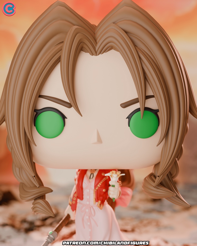 Chibi Land Figures – Aerith – Final Fantasy – Funko – 3D Print Model