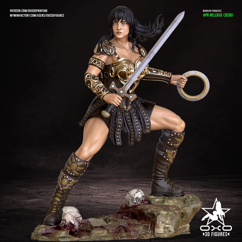 OXO3D - 《Xena战士公主》3D打印模型|OXO3D – Xena Warrior Princess – 3D Print Model