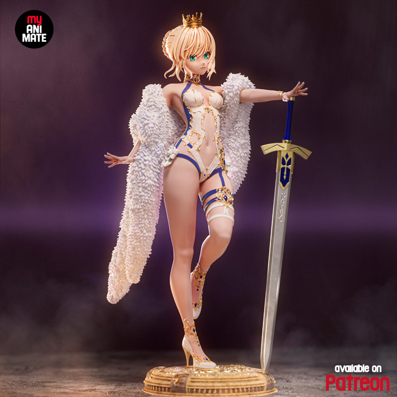 myAnimate – Saber Ecchi – Fate Series – 3D Print Model
