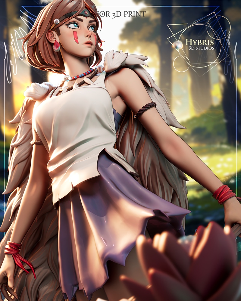 Hybris Studio – Mononoke Hime – Anime Fandom – 3D Print Model