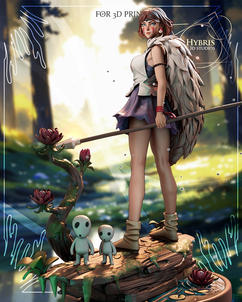 Hybris Studio – Mononoke Hime – Anime Fandom – 3D Print Model