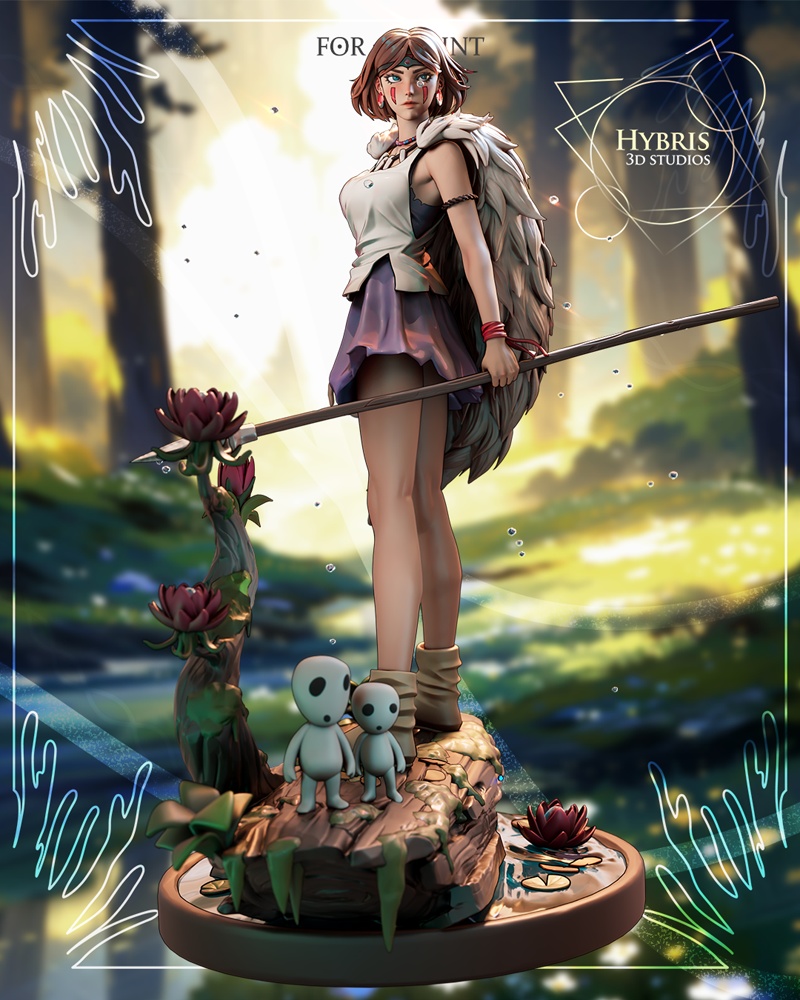 Hybris Studio – Mononoke Hime – Anime Fandom – 3D Print Model