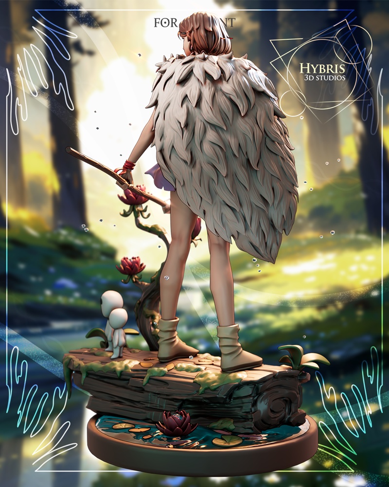 Hybris Studio – Mononoke Hime – Anime Fandom – 3D Print Model