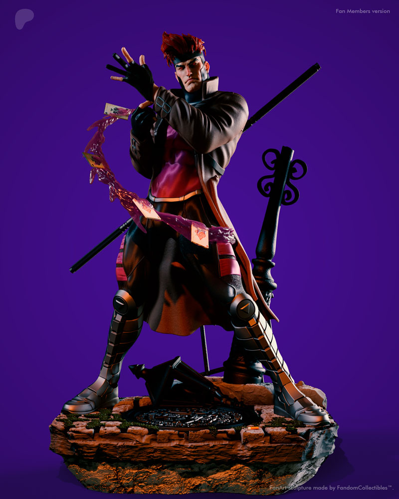 漫威传奇系列- Gambit 3D打印模型|Fandom Collectibles – Gambit – Marvel Legends – 3D Print Mode