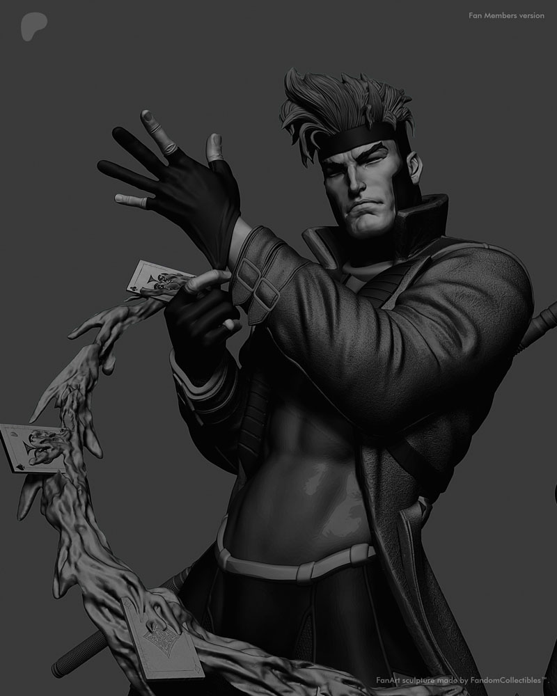 漫威传奇系列- Gambit 3D打印模型|Fandom Collectibles – Gambit – Marvel Legends – 3D Print Mode