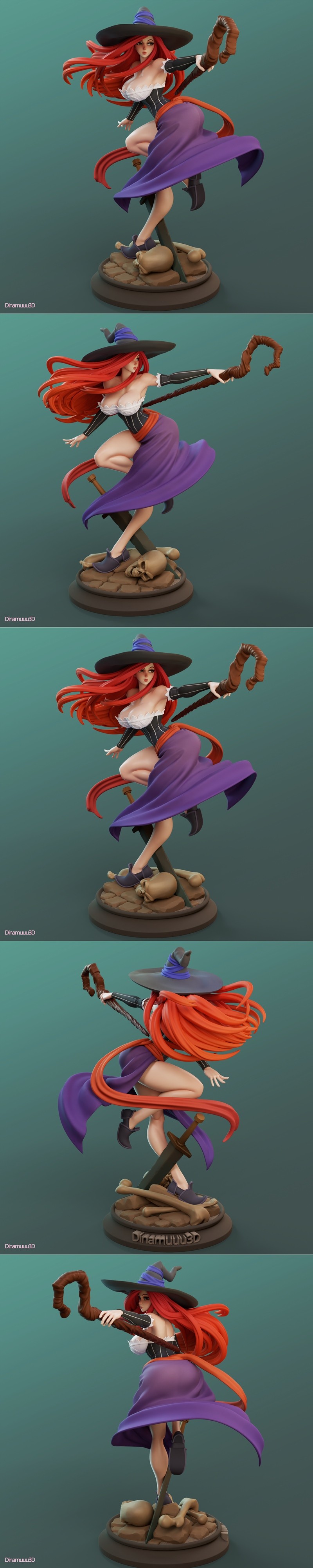 DiNamuuu3D - 3D打印龙族女巫王冠模型|DiNamuuu3D – Sorceress Dragon’s Crown – 3D Print Model STL