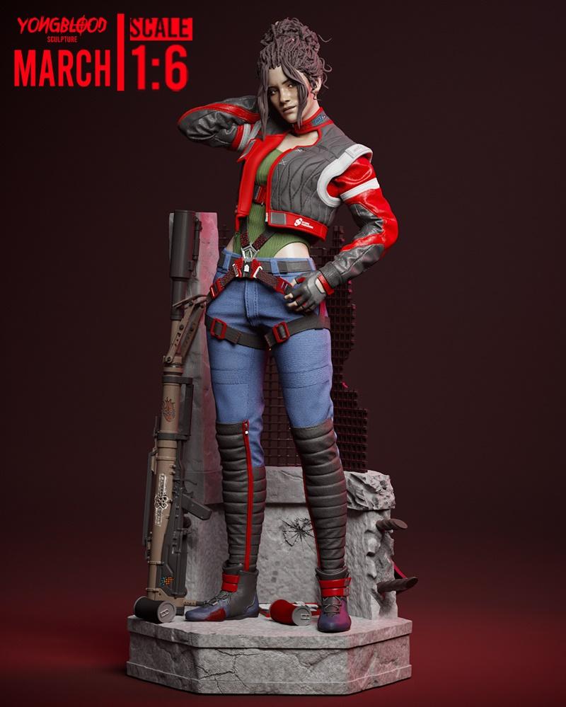Yongblood Sculpture – Panam Palmer – 3D Print Model STL