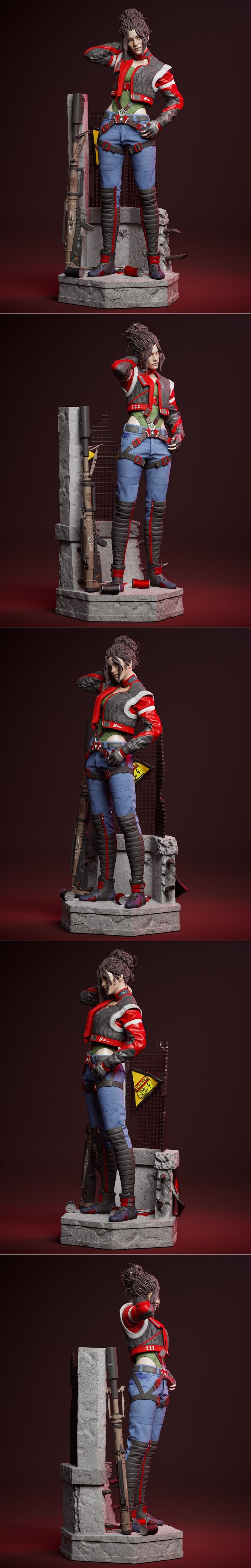 Yongblood Sculpture – Panam Palmer – 3D Print Model STL