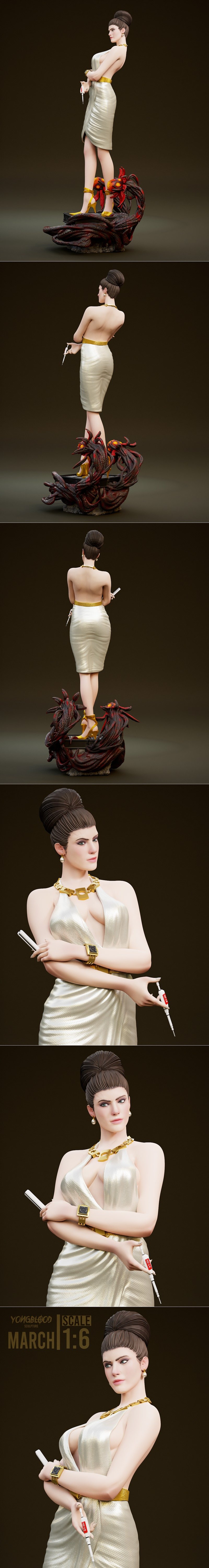 Yongblood Sculpture – Excella Gionne RE5 – 3D Print Model STL