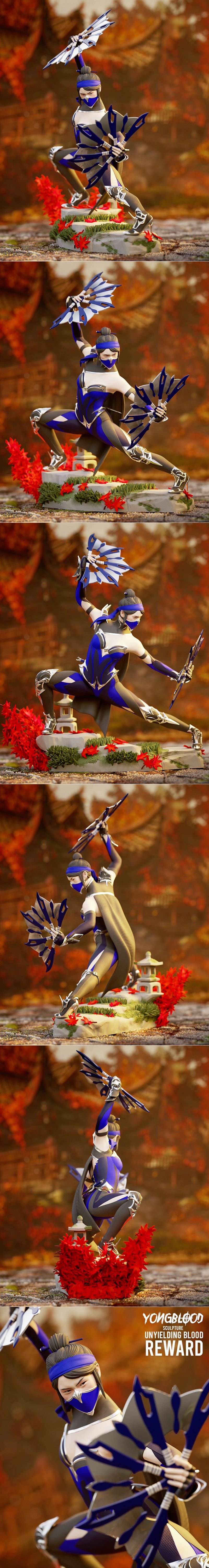Yongblood Sculpture – Kitana From Mortal Kombat 11 – 3D Print Model STL