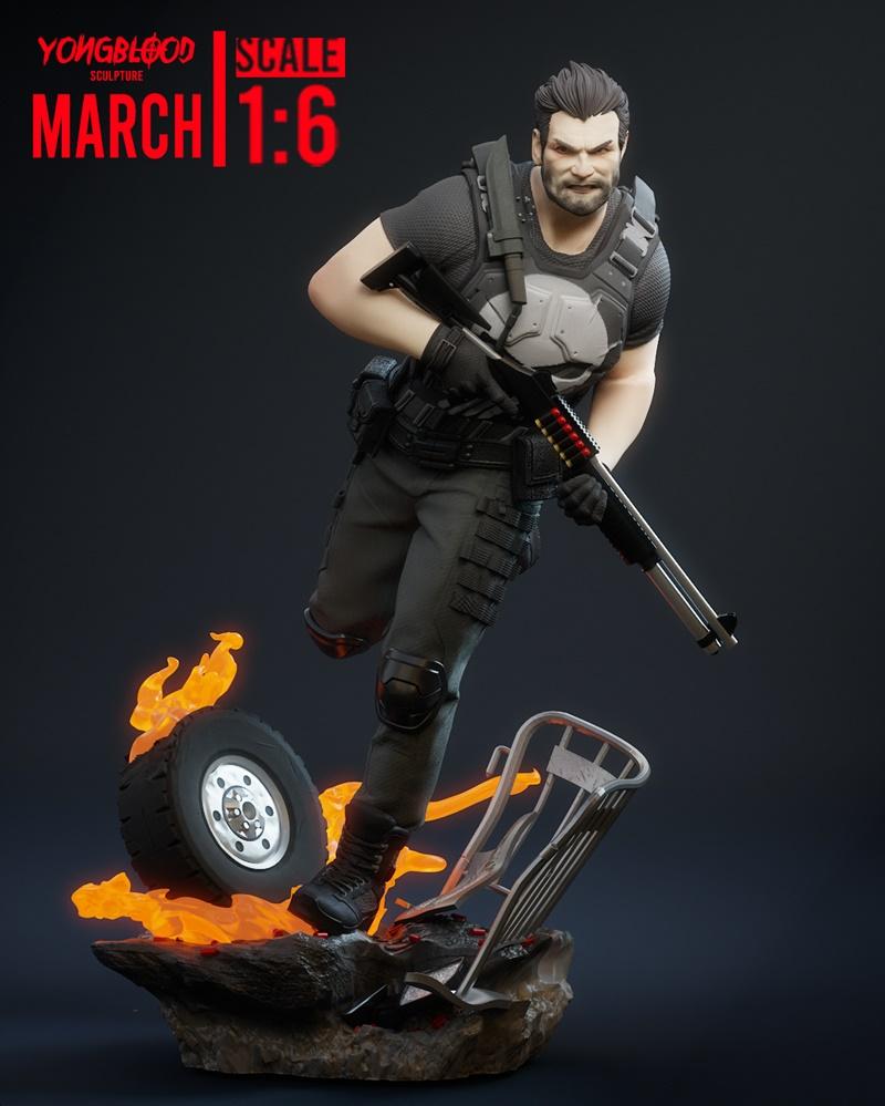 Yongblood Sculpture – The Punisher – 3D Print Model STL