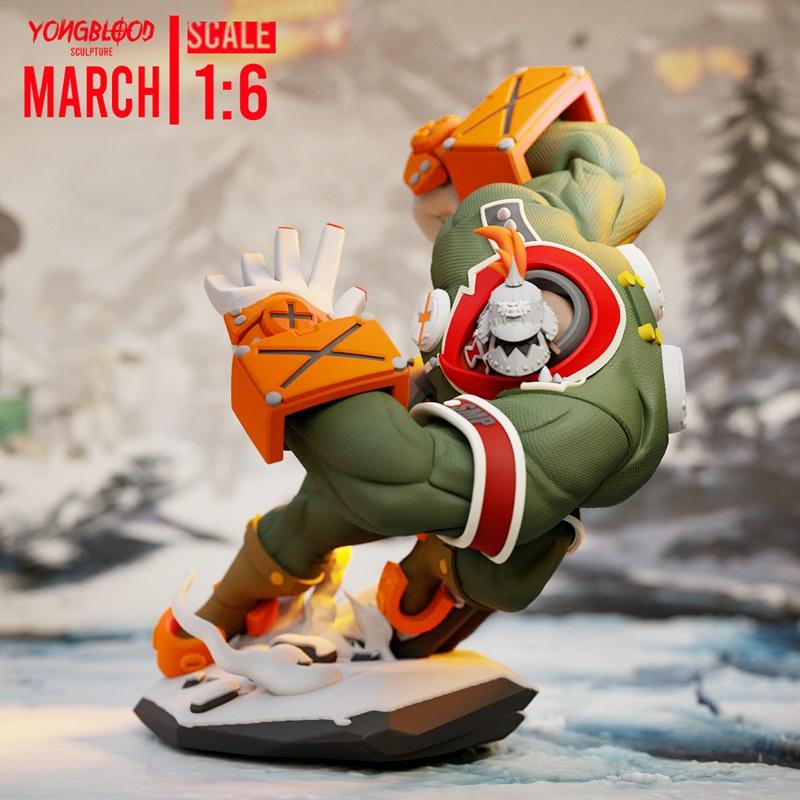 永血雕塑 - 潘朵拉·戈尔迪 - 3D打印模型|Yongblood Sculpture – Potemkin From Guilty Gear – 3D Print Model STL