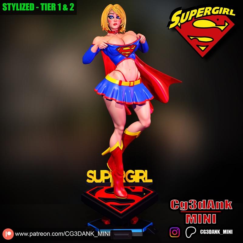 Cg3dAnk Mini – Super Girl – Stylized – 3D Print Model STL