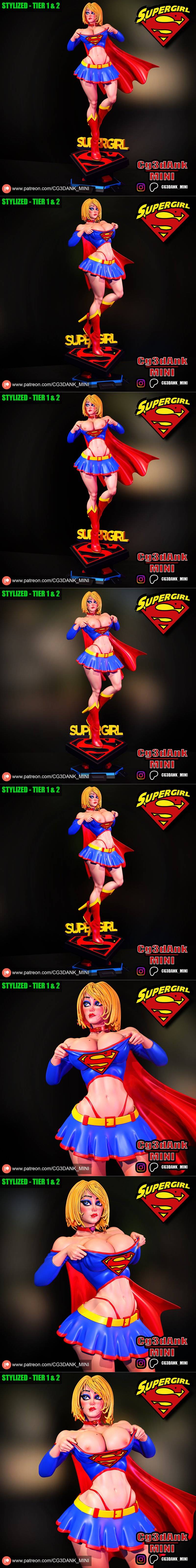 Cg3dAnk Mini – Super Girl – Stylized – 3D Print Model STL