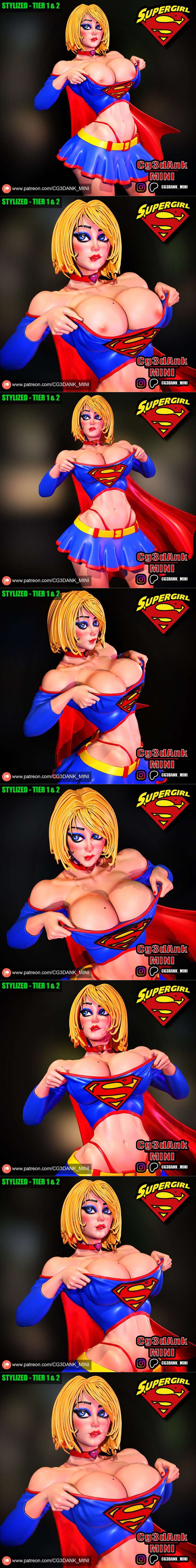 Cg3dAnk Mini – Super Girl – Stylized – 3D Print Model STL