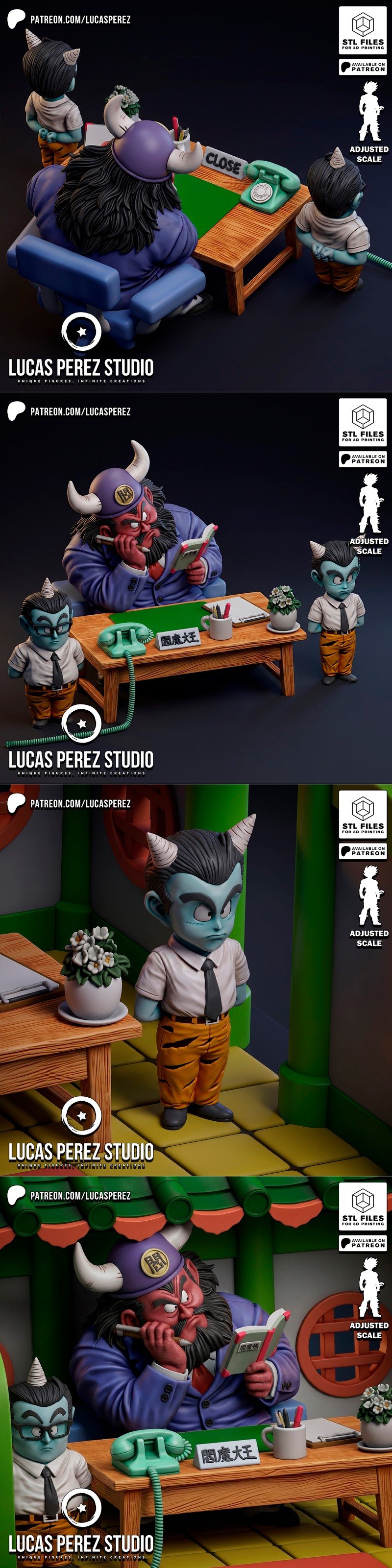 Lucas Perez – Chibis Enma Daio-Sama – Dragon Ball Z – 3D Print Model STL