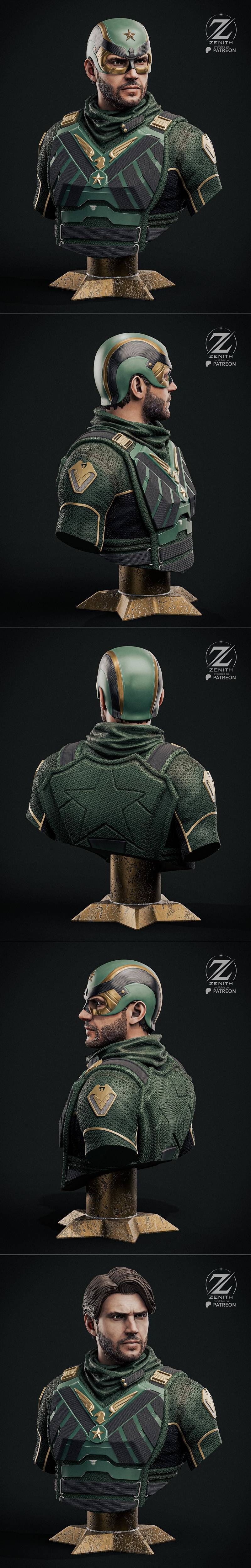 Zenith Studios – Soldier Boy Bust – 3D Print Model STL