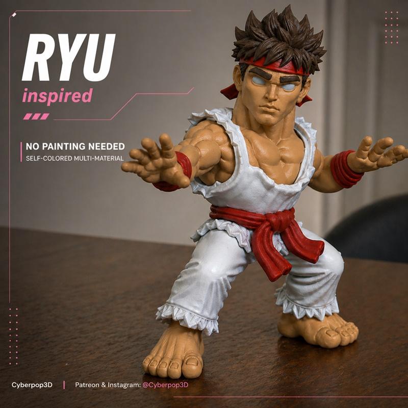 CyberPOP – Ryu Street Fighter – 3D Print Model STL