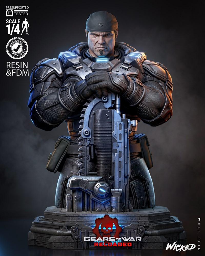 Wicked – Marcus Fenix Bust – 3D Print Model STL