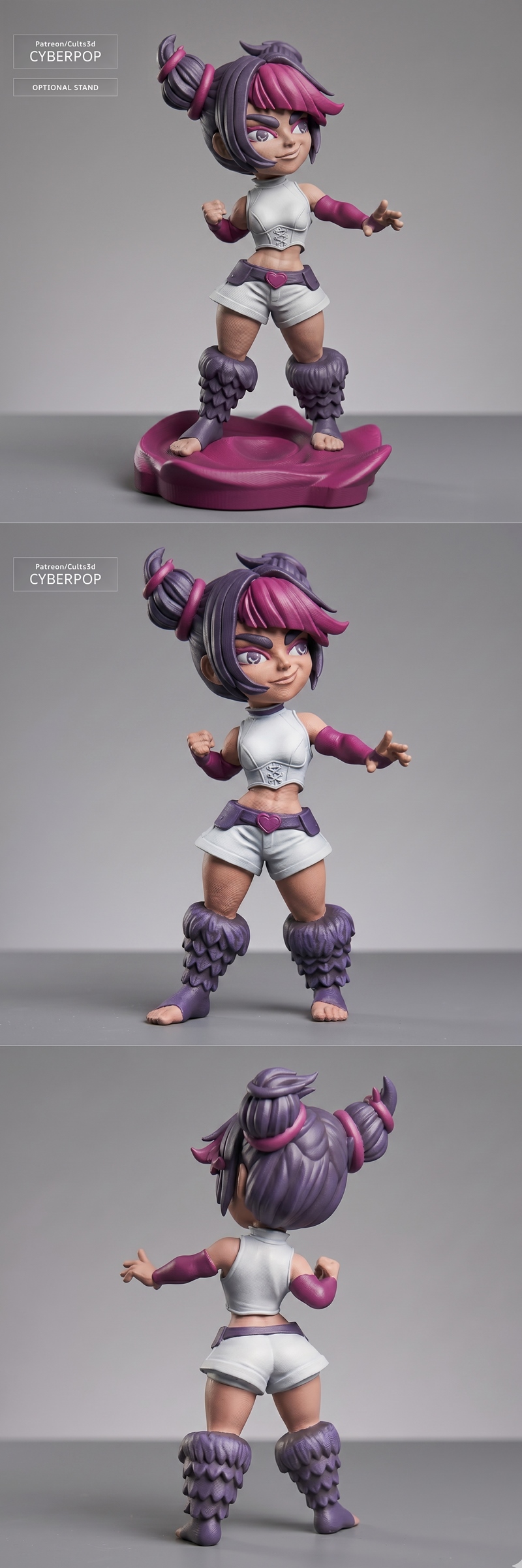 CyberPOP - 街头战士Juri 3D打印模型|CyberPOP – Juri Street Fighter – 3D Print Model STL