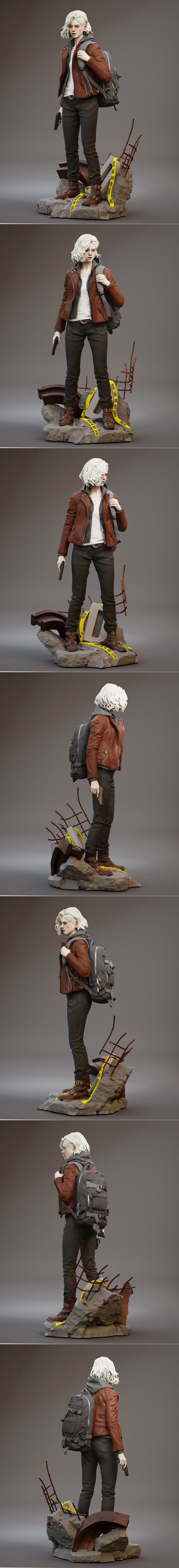 Yongblood Sculpture – Resident Evil – Grace Ashcroft – 3D Print Model STL