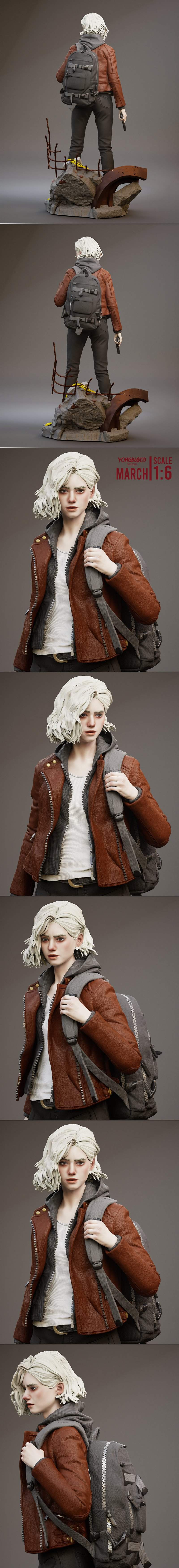Yongblood Sculpture – Resident Evil – Grace Ashcroft – 3D Print Model STL