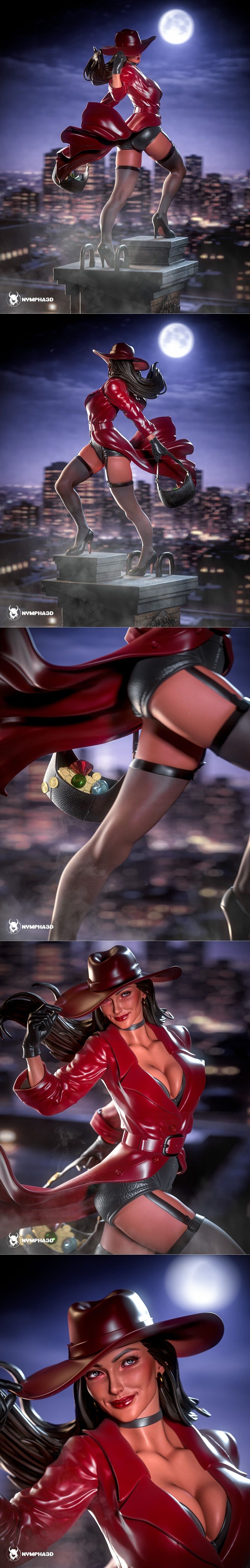Nympha - 蔡门迪哥 - 3D打印模型|Nympha – Carmen Sandiego – 3D Print Model STL