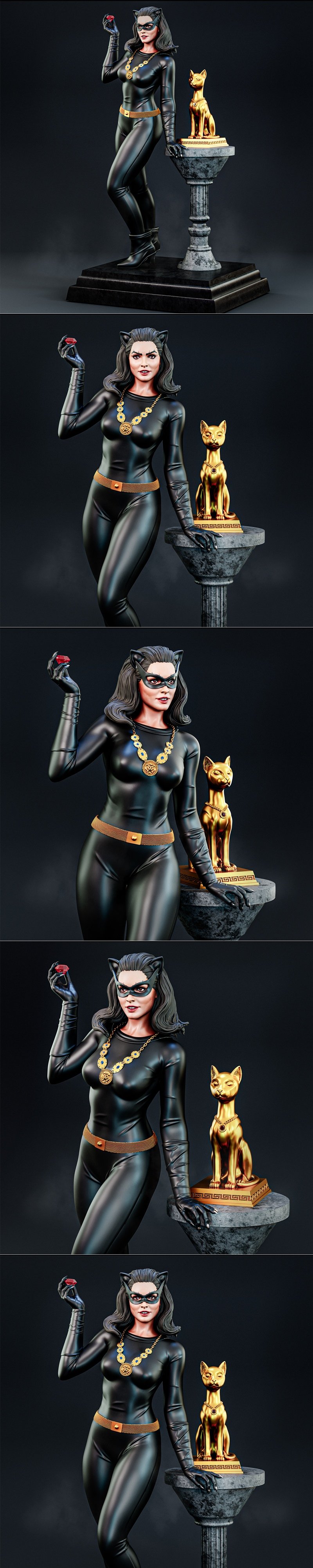 BrunoArt3D – Julie Newmar Catwoman – 3D Print Model STL