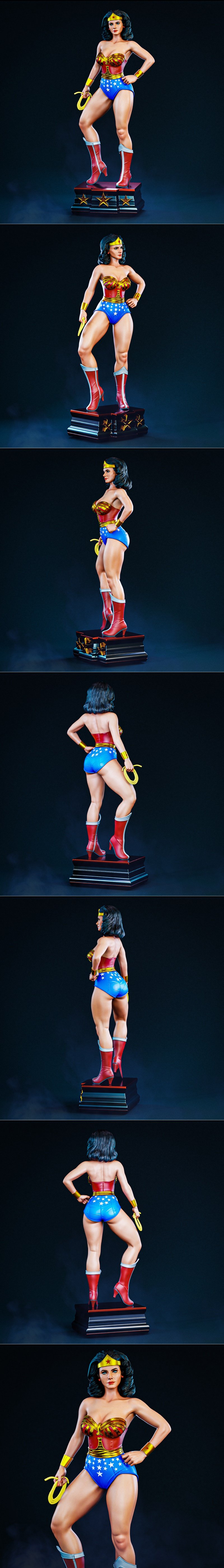 BrunoArt3D – Lynda Carter Wonder Woman – 3D Print Model STL
