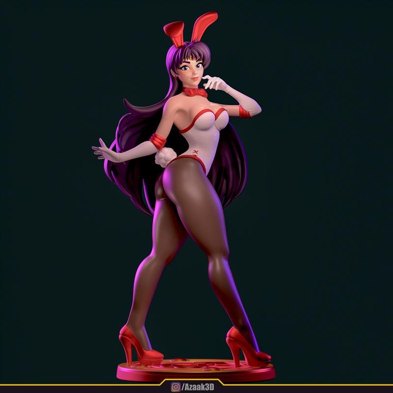 Azaak3D – Sailor Mars Pinup – Bunny Variant – 3D Print Model STL