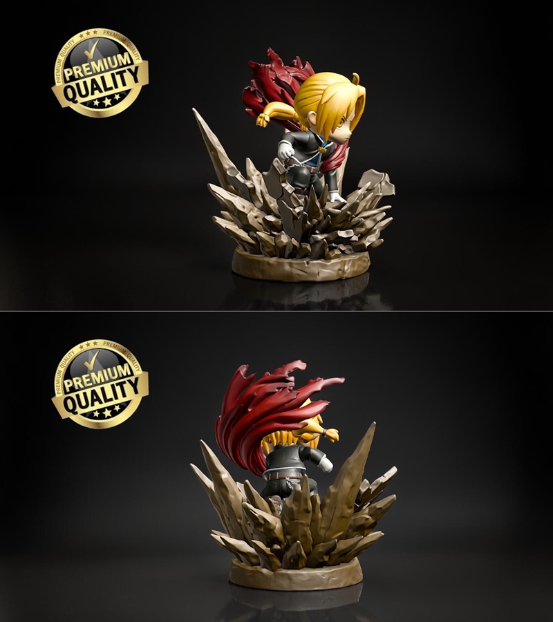 Edward Elric Fullmetal Alchemist Figure Chibi – 3D Print Model STL