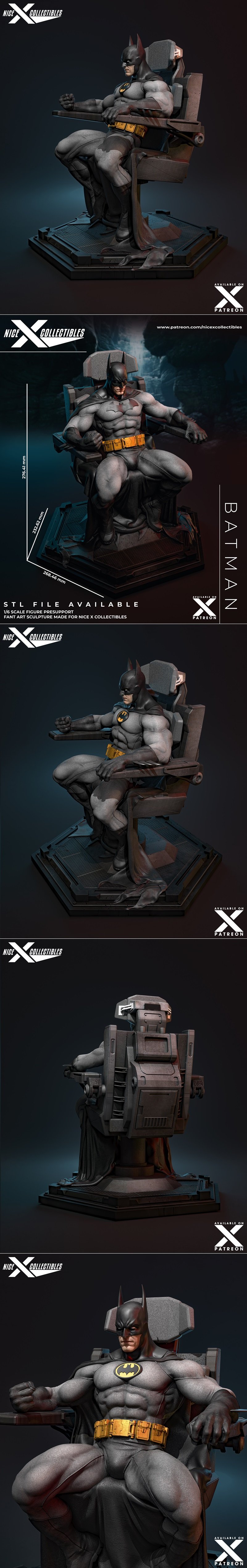 Nice X Collectibles - 乐高蝙蝠侠王座 - 3D打印模型|Nice X Collectibles – Batman Throne – 3D Print Model STL