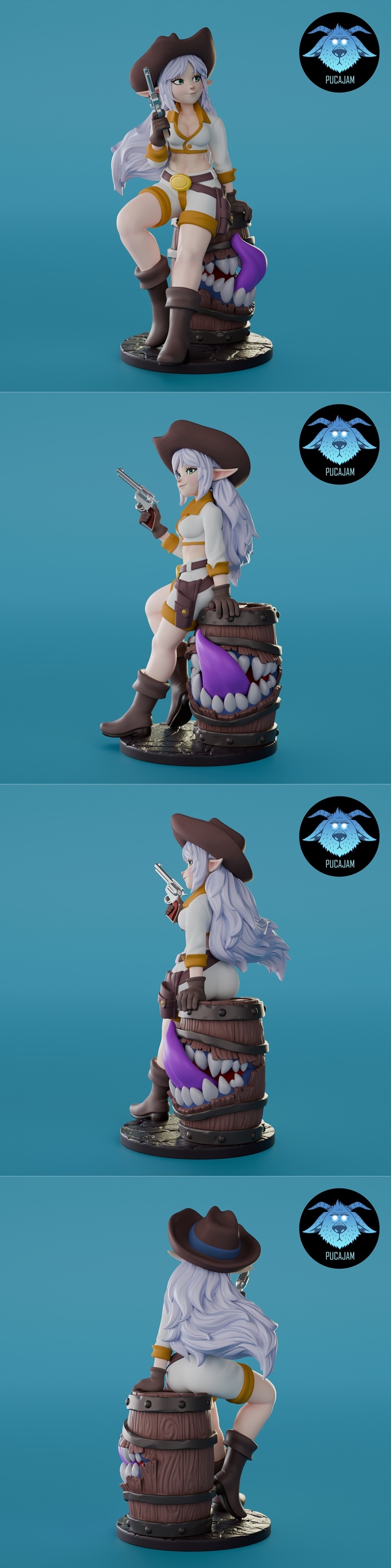PucaJam出品：Frieren骑手3D打印模型|PucaJam – FrierenCowgirl – 3D Print Model STL