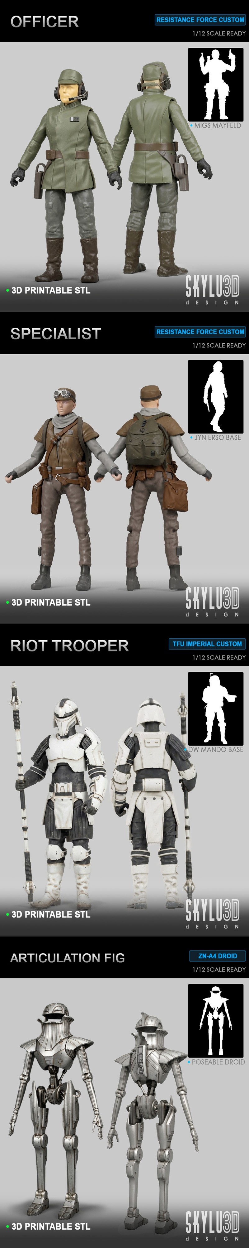 Skylu 3D打印模型 2026年3月 动漫游戏电影角色造型集|Skylu 3D Props March 2026 – 3D Print Model STL